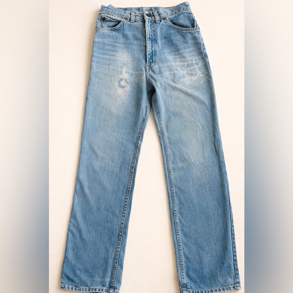 Levi's Denim - Vintage Levi’s White Label Jeans 24x32 70s Talon Zip Two Horse Patch USA Denim